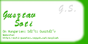 gusztav soti business card